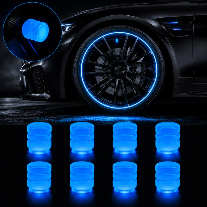 🔥💡Cool Glowing Tire Valve Caps – Instantly Upgrade Your Wheels