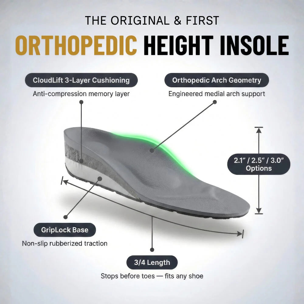 Up To 3 Inches Taller. All-Day Comfort. Nobody Notices.