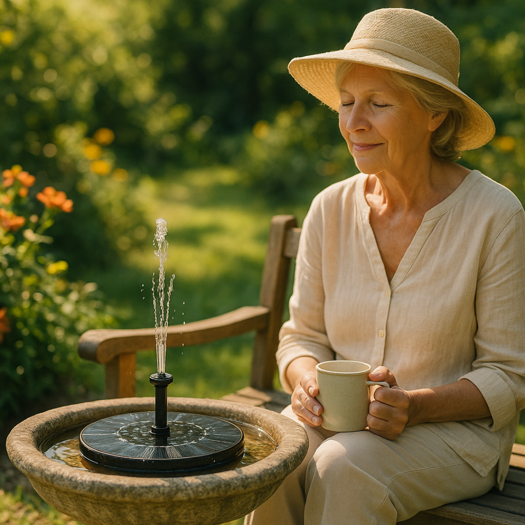Tiworld™ Solar Garden Fountain – Eco-Friendly Outdoor Water Feature