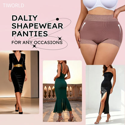 Tiworld High Waist Shapewear Panties for Women | Anti-Slip Tummy Control & Butt Lifter | Seamless Everyday Wear