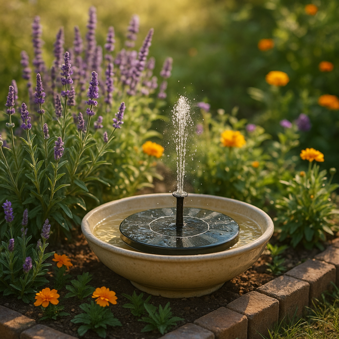 Tiworld™ Solar Garden Fountain – Eco-Friendly Outdoor Water Feature