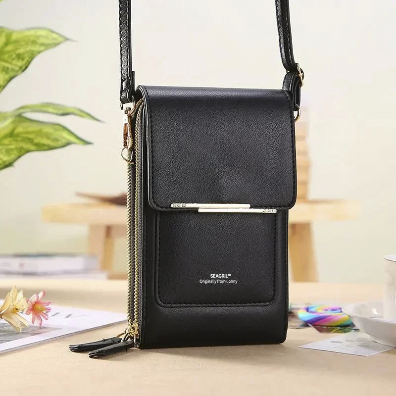 🔥Final 3 Hours: 60% OFF SEAGRIL™2026 Trendy Minimalist Elegant Women's Touchscreen Crossbody Phone Wallet