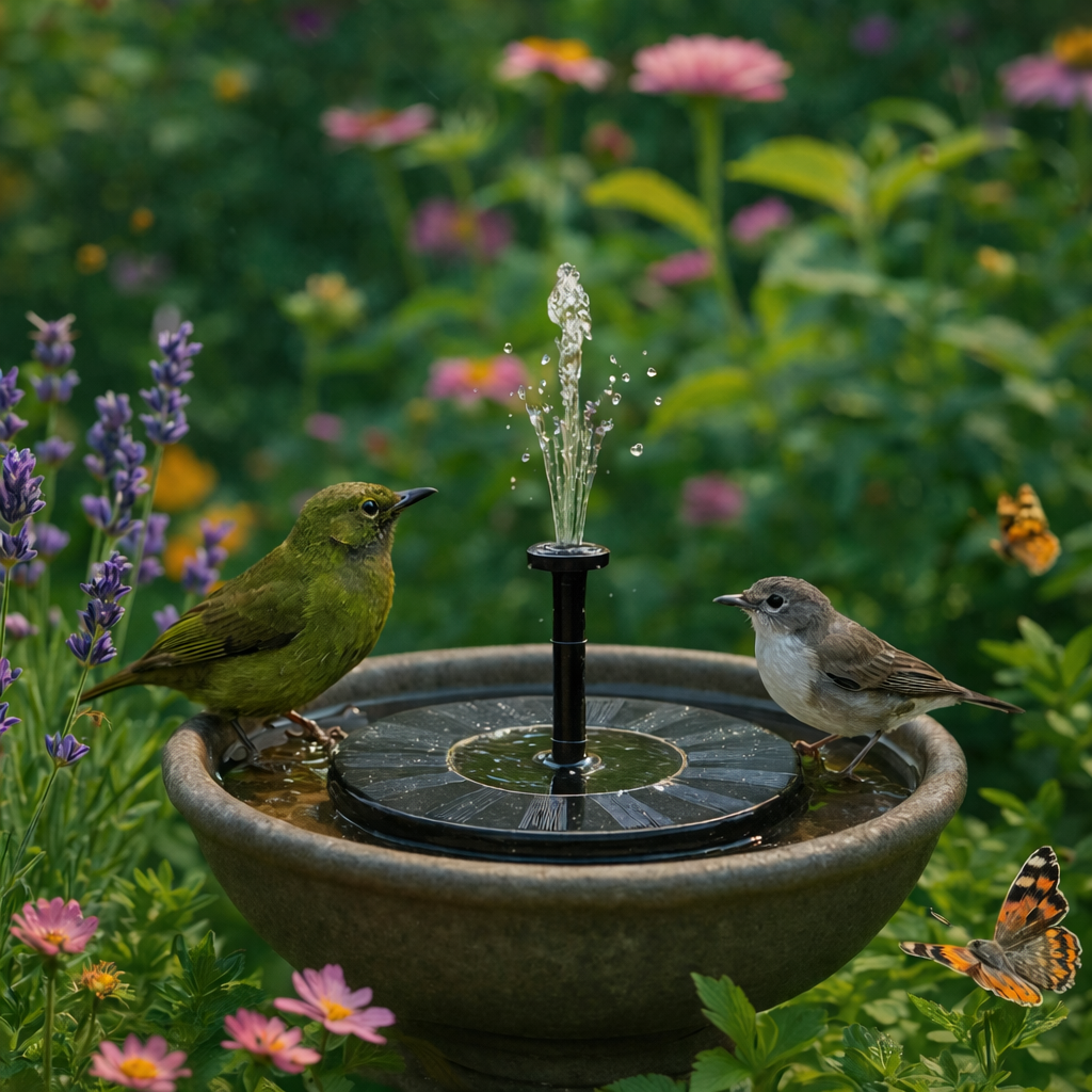 Tiworld™ Solar Garden Fountain – Eco-Friendly Outdoor Water Feature