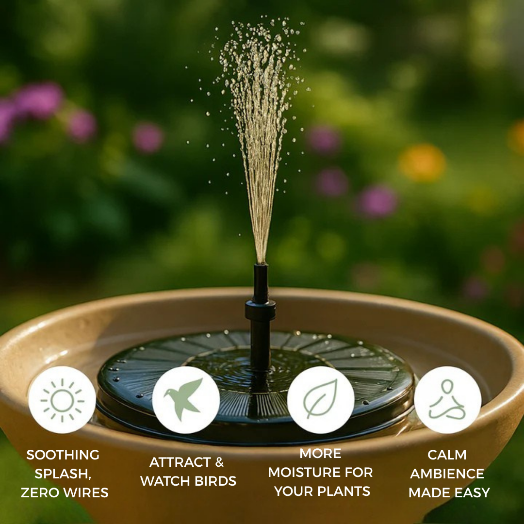 Tiworld™ Solar Garden Fountain – Eco-Friendly Outdoor Water Feature