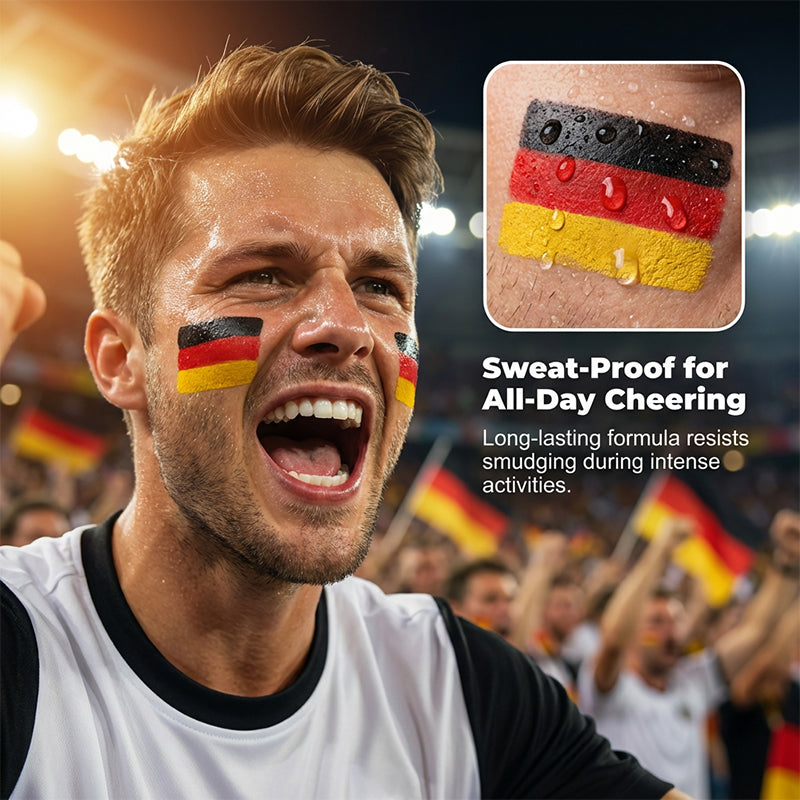 ⚽ World Cup & Match Day Flag Face Paint Stick for All National Teams 🎉