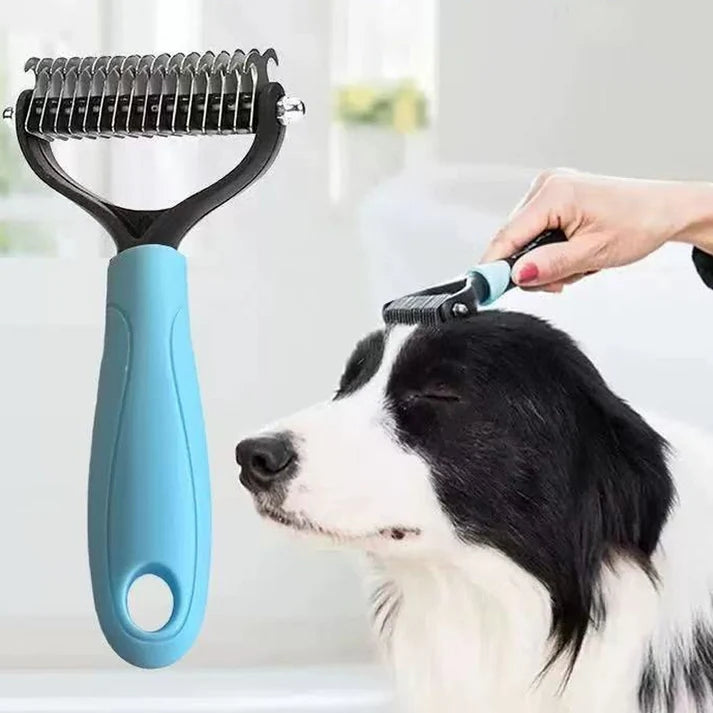 🐾 The Ultimate 2-in-1 Dual-Sided Pet Dematting & Deshedding Comb
